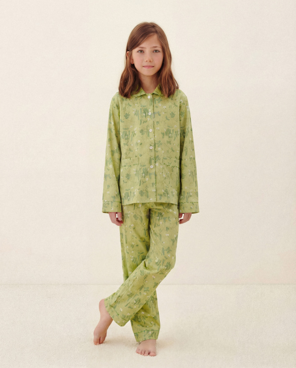 Детская пижама Pea, цвет зеленый