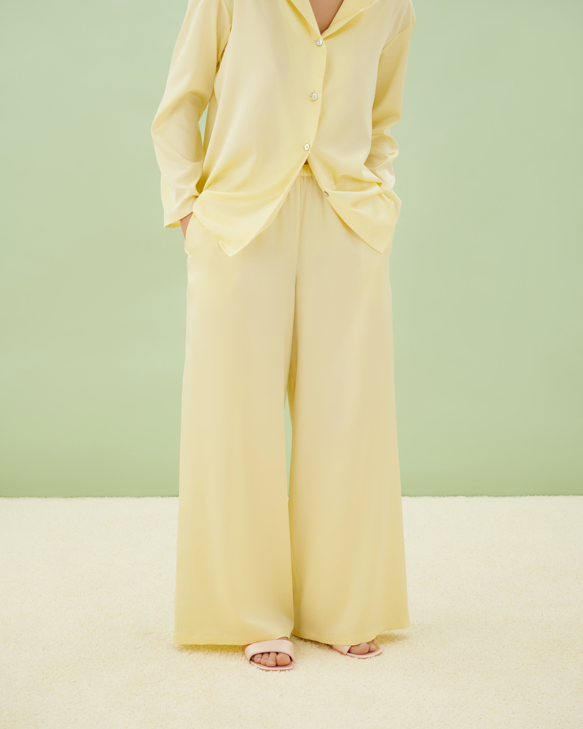 Шелковые широкие брюки Buttercup