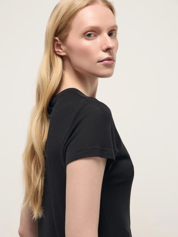 Пижама женская с шортами черная