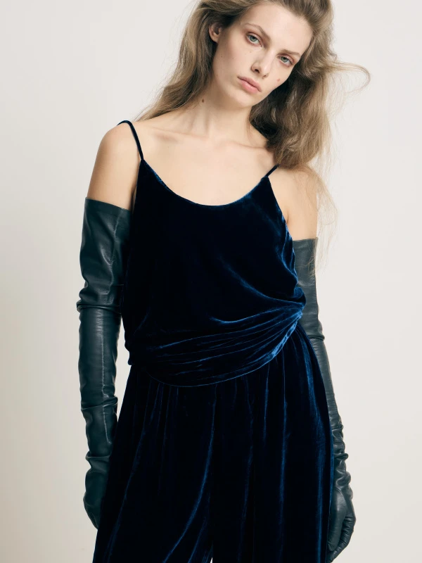 Бархатный комплект Emma, цвет синий бархат